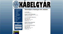 Desktop Screenshot of kabelgyar.hu