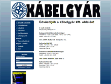 Tablet Screenshot of kabelgyar.hu